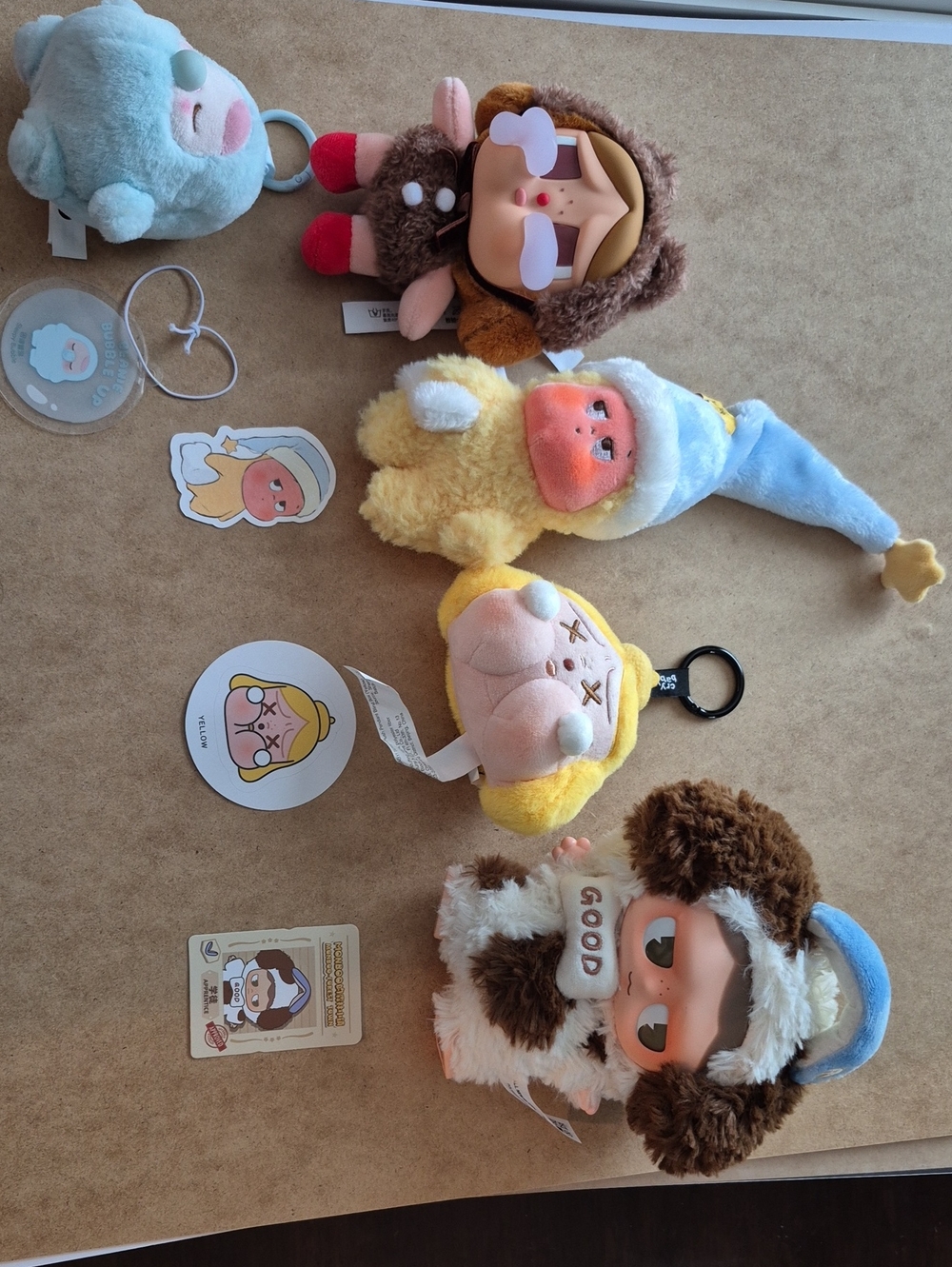 Twinkle Twinkle, Crybaby, Pucky And Monboo Plush Pendants